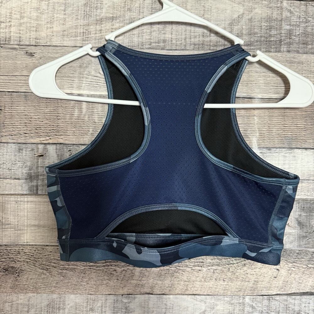 Nike Dri-FIT Swoosh DD1199-493 Women's Ashen Slate/Midnight Navy Sports Bra S - Picture 2 of 6
